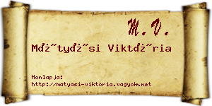 Mátyási Viktória névjegykártya