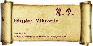 Mátyási Viktória névjegykártya